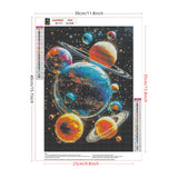Lxmsja Planets Diamond Art Kits for Adults, Space Landscape DIY Full Drill Diamond Painting Kits for Beginners, 5D Gem Art Crafts for Adults, Home Wall Decor 12x16 inch Lxmsja
