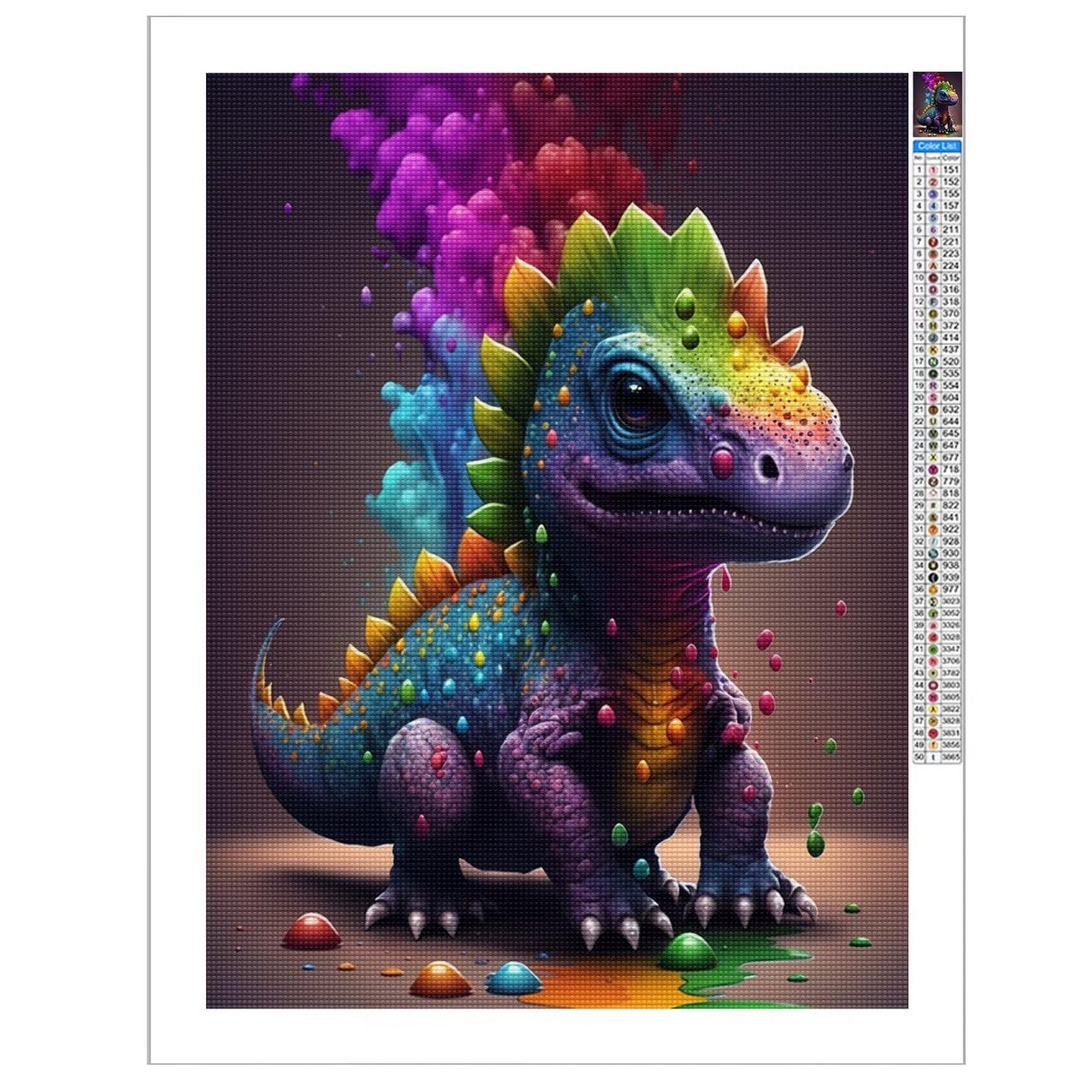 DIY Diamond Painting Kits for Adults, Good Little Dinosaur Round Full Drill 5D DIY Diamond Painting Art Kits for Home Decoration and Room Wall Decor 8x12 inch CoHraeu