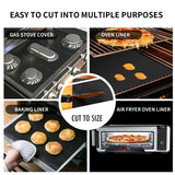 VCHOMY Grill Mats for Outdoor Grill Set of 6 - Nonstick Reusable Barbecue Matt Pad for BBQ Grilling Cooking (Black 6pcs) VCHOMY