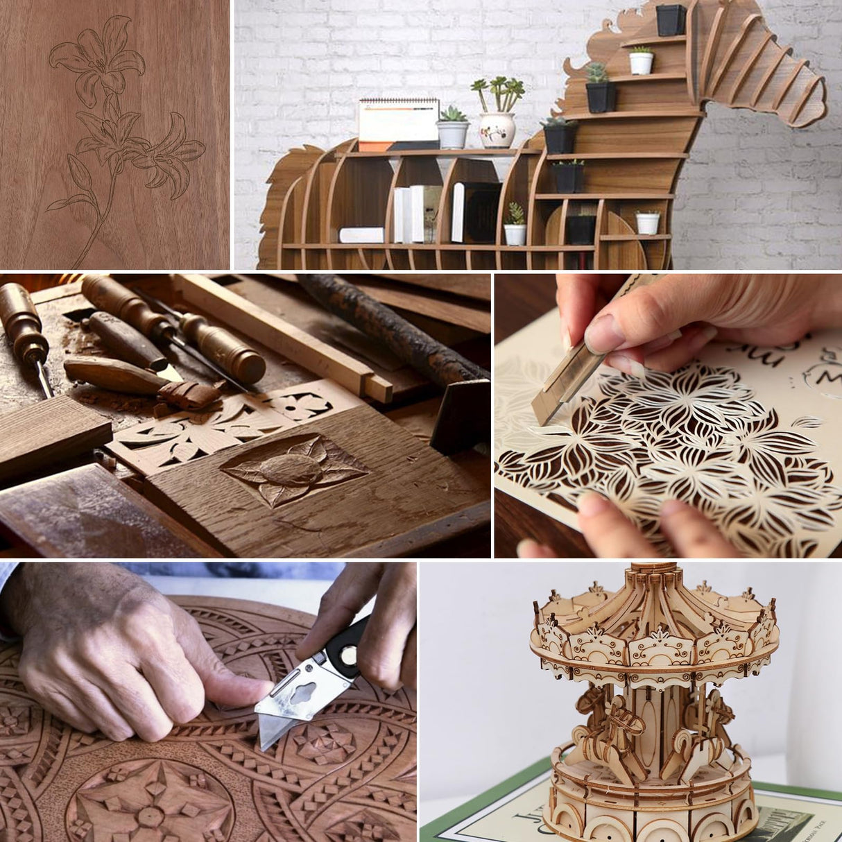 CertBuy 4 Pack Walnut Plywood 12 x 12 Inch, 1/5" Walnut Crafts Wood for Crafts, 5mm Thickness Plywood for Laser Cutting and Engraving, Walnut Unfinished Wood for Craft, CNC Cutting, Painting, Fretwork CertBuy