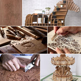 CertBuy 4 Pack Walnut Plywood 12 x 12 Inch, 1/5" Walnut Crafts Wood for Crafts, 5mm Thickness Plywood for Laser Cutting and Engraving, Walnut Unfinished Wood for Craft, CNC Cutting, Painting, Fretwork CertBuy