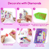 Mocoosy Decorate Your Own Water Bottle Kit for Girls, Art Crafts for Kids Ages 4-6-8-12, Unicorn & Mermaid Diamond Art Painting Toys Summer Craft Activity Birthday Gift Ideas for Girls 5-10 Years Old Mocoosy
