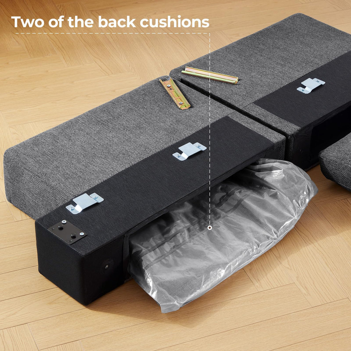 COPIAE 89 Inch Sofa with Extra Deep Seats Oversize, 3 Seater Sofa for Living Room,Modern Couch and Sofa, Comfy Armrests and Seats and Backrests, Easy Installation, Grey COPIAE