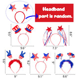Moon Boat 10PCS Patriotic Head Boppers Headband - Star Uncle Sam Hat Balloons- Fourth 4th of July Party Accessories Favors Decorations Moon Boat