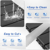 MYFAMIREA 27 Pcs Plastic Interlocking Deck Tiles 12" x 12" Patio Floor Decking Tiles Indoor Outdoor Waterproof Non-Slip Flooring Tiles All Weather Use for Balcony Backyard Porch Poolside, Dark Grey MYFAMIREA