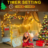 KNONEW 403ft 1000 LED String Lights Outdoor Christmas Lights 8 Modes & Timer Fairy Light Plug in Waterproof LED String Lights for Xmas Yard Tree Wedding Party Holiday Decorations (Warm White) KNONEW