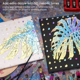 Arteza Metallic Acrylic Paint Set, 50 Colors, 0.41 fl oz/12ml Tubes of Craft Paint, Heavy-Body, Colorful Addition to Your Art Supplies ARTEZA