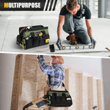 UUP Heavy Duty Tool Bag 15-Inch, 16-Pocket Portable Tool Box Organizer Storage, Tactical Carry Tote Toolbox with Large Zipper, Adjustable Shoulder Strap, Father Day Dad Men Mechanic HVAC Engineer Gift UUP