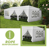 Hnndlra Party Tent 10'x30', Upgraded Galvanized Tents Outdoor Wedding Tent for Parties, Outdoor Carport Party Canopy Tent with 8 Removable Sidewalls, for Wedding Birthday Graduation Event Hnndlra