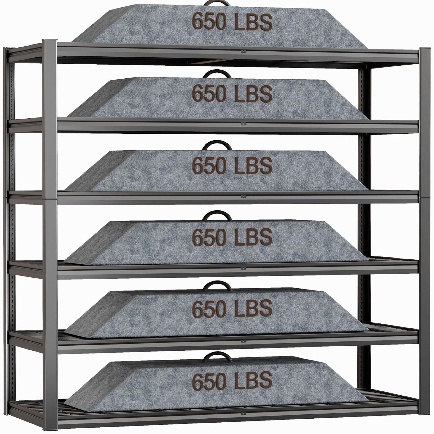 PMKES 6 Tier Garage Shelving Heavy Duty, 84" H Garage Storage Shelves, 3900LBS Capacity Adjustable Metal Shelves Units, Industrial Shelf, Garage Storage Shelving Unit, 56" W*84" H*24" D, 2 Pack