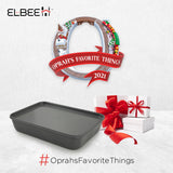 Elbee Home Set of 8 Durable Non-Stick Carbon Steel Baking Bricks for Easy Storage Elbee