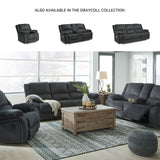Signature Design by Ashley Draycoll Contemporary Manual Pull Tab Reclining Sofa, Dark Gray Signature Design by Ashley