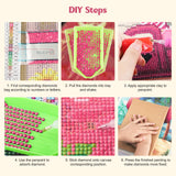 MISCER Dogs Diamond Art Kits for Adults, Flowers Diamond Painting Kits for Beginners, 5D Full Drill Round Paint with Diamonds Pictures, Gem Art Painting DIY Crafts Kit Decor 12x16inch MISCER