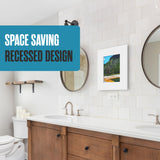 Houseables Medicine Cabinet No Mirror, Recessed Medicine Cabinet, Hidden in Wall Niche, Without Mirror, Picture Frame, Concealed, Built in, Between Stud Shelf Insert, Bathroom Storage, 12x15 (14x17) Houseables