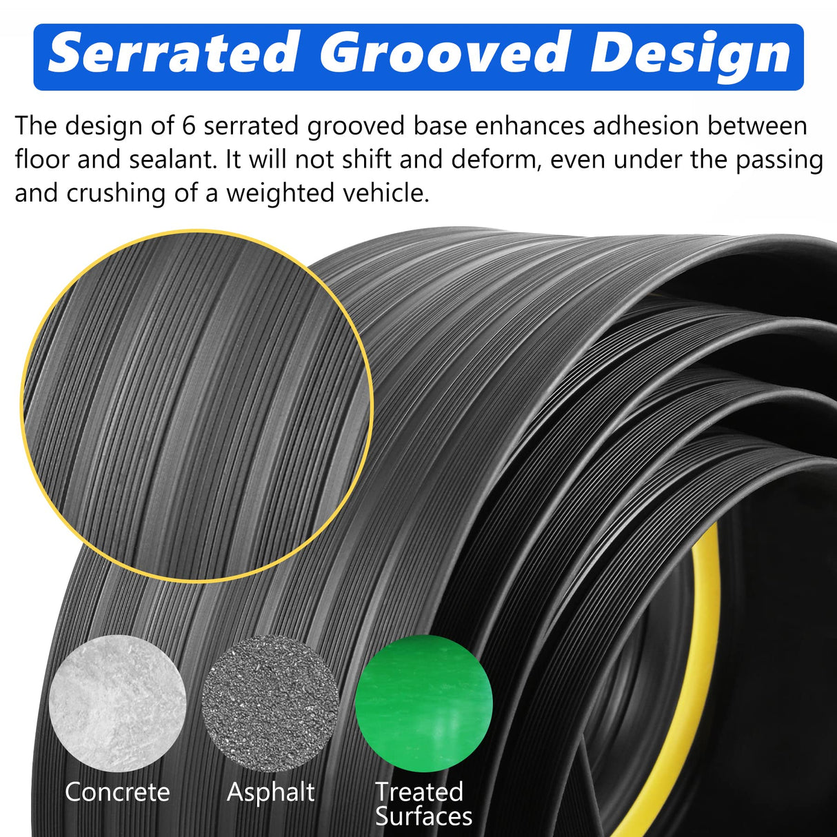 MYFAMIREA 20FT Garage Door Bottom Threshold Seal Strip with 300ml Black Adhesives/Sealants, Universal Rubber DIY Bottom Floor Threshold Seal, Weatherproofing Weather Stripping Replacement MYFAMIREA