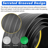 MYFAMIREA 20FT Garage Door Bottom Threshold Seal Strip with 300ml Black Adhesives/Sealants, Universal Rubber DIY Bottom Floor Threshold Seal, Weatherproofing Weather Stripping Replacement MYFAMIREA