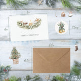 Christmas Cards With Envelopes Set of 24 - Boho Christmas Cards Boxed with Bulk Envelopes and Matching Stickers, 8 Assorted Designs Holiday Cards for Perfect to Send Warm Wishes to Friends Family Miucat