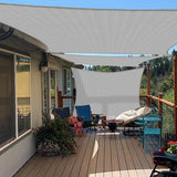 E&K Sunrise 16' x 20' Sun Shade Sail Rectangle Canopy Shade Cover UV Block for Patio Backyard Garden Outdoor (Gray) E&K