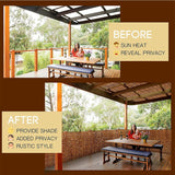 Bcofo Reed Screening,Decorative Fences,Sunshade,Bamboo Fencing Rolls, Patio Privacy Screen Panels,2 3 4 5 feet High x 16.4 feet Long, Reed Screen for Garden (Size : H0.91xL5m/H3xL16.4ft) Bcofo