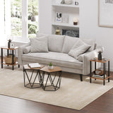 TUTOTAK End Table with Charging Station, Side Table with USB Ports and Outlets, Nightstand, 2-Tier Storage Shelf, Sofa Table for Small Space, 1 Package（2PCS） TB01BB041 TUTOTAK