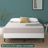 ZINUS 7.5 Inch Box Spring with Cover, No Assembly Mattress Foundation, Sturdy Metal Structure, Full, White Zinus