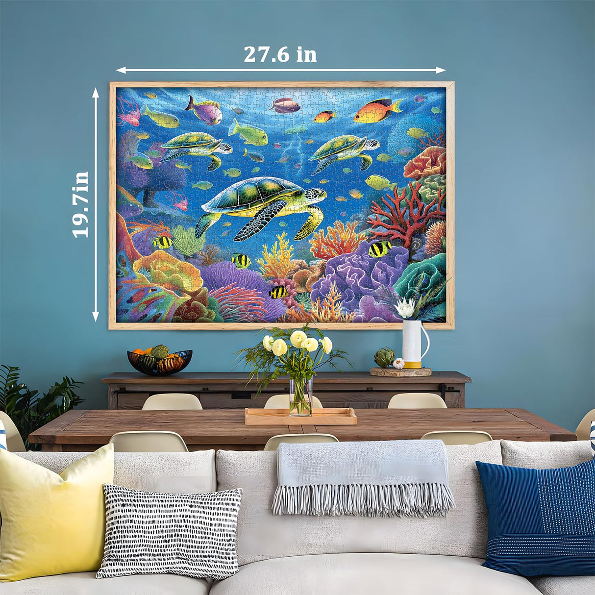 PICKFORU Ocean Puzzle 1000 Pieces, Sea Turtle Puzzles for Adults Fish, Colorful Marine Life Jigsaw Puzzles Beach Scenes… PICKFORU