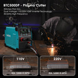 bestarc Plasma Cutter, Non Touch Pilot Arc, Air Sensor Technology, Large Digital Display Screen, BTC500DP 7Gen 50Amps 110/220V Dual Voltage, IGBT Plasma Cutter Machine (BTC500DP 7GEN 110/220V) bestarc