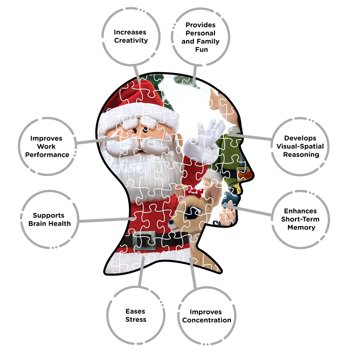 Aquarius Rudolph The Red-Nosed 1, 000 Pc Slim Puzzle AQUARIUS