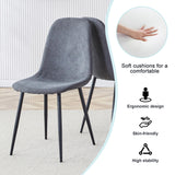 Ganooly Rustic 9 Piece Dining Room Table Set for 8 People, Mid Century Modern 71 Inch Rectangle Wood Kitchen Dining Table with 8 Fabric Chairs Set, Suitable for Kitchen Dining Room Apartment Ganooly