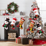 EverMerry Christmas Stockings, 3 PCS 18 Inches Classic Personalized Stockings for Fireplace Xmas Decoration, Large Santa, Snowman, Reindeer Stockings for Holiday Christmas Party EverMerry