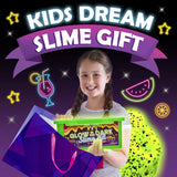 Original Stationery Tropical Glow in The Dark Slime Kit – Create Neon Crunchy, Rainbow, Floam & Jelly Cube Slime - Birthday Gift for Girls and Boys Original Stationery