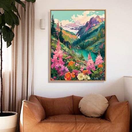 Amphol Paint by Number Kits for Adults, DIY Acrylic Mountains Landscape Adult Paint by Number Kits for Beginner, Watercolor Painting by Number Kit for Home Decor - 16“x20 Amphol
