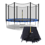 SUOGROLI Trampoline Safety Net, 4/4.6/5/6/8/10/12/13/14/16FT Garden Trampoline Replacement Fences, Kids Protective Net,244cm-6Poles-8ft,Black SUOGROLI