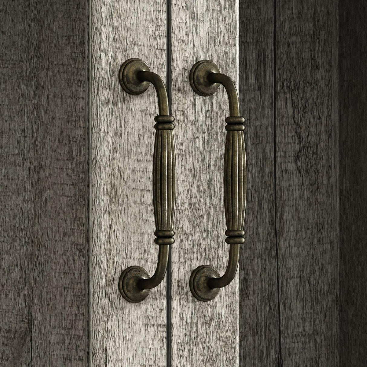 Timechee 78.7" Tall Curio Display Cabinet for Collection, 3 Tier Bookshelf with 9 Drawers & 4 Tempered Glass Doors, Showcase Display Cabinets for Living Room with Adjustable Shelves, Antique Oak Timechee