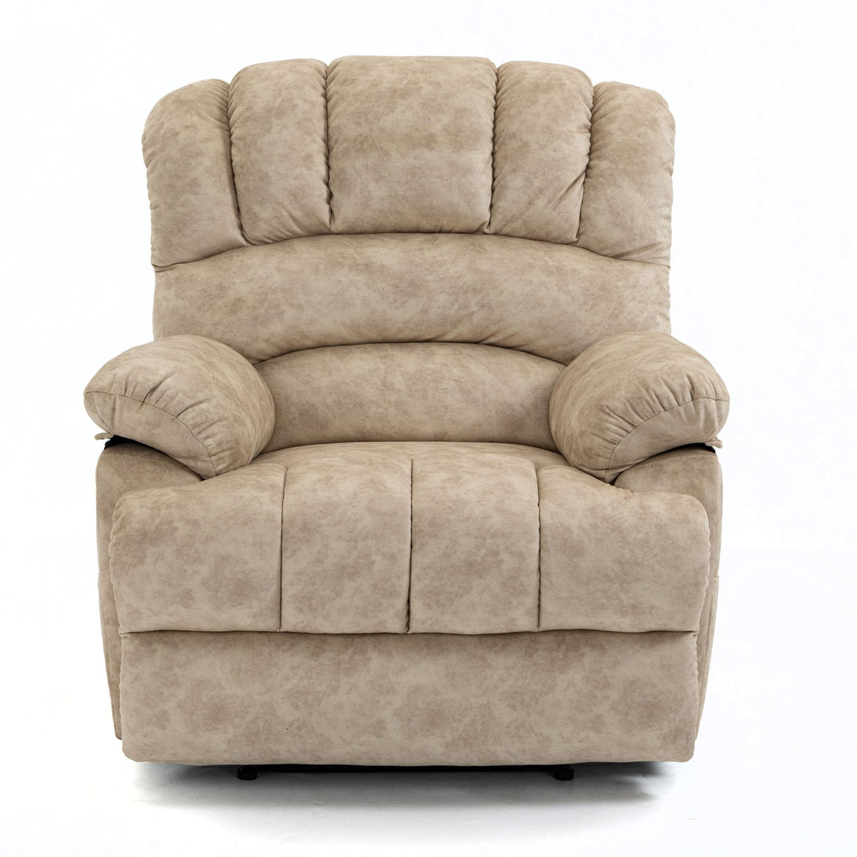 Modern Manual Recliner Chair for Adults,Lazy Boy Recliner Chair, Oversized Single Sofa with Footrest&Adjustable Backrest,Pockets,Fabric (Beige) HRVEOCEI