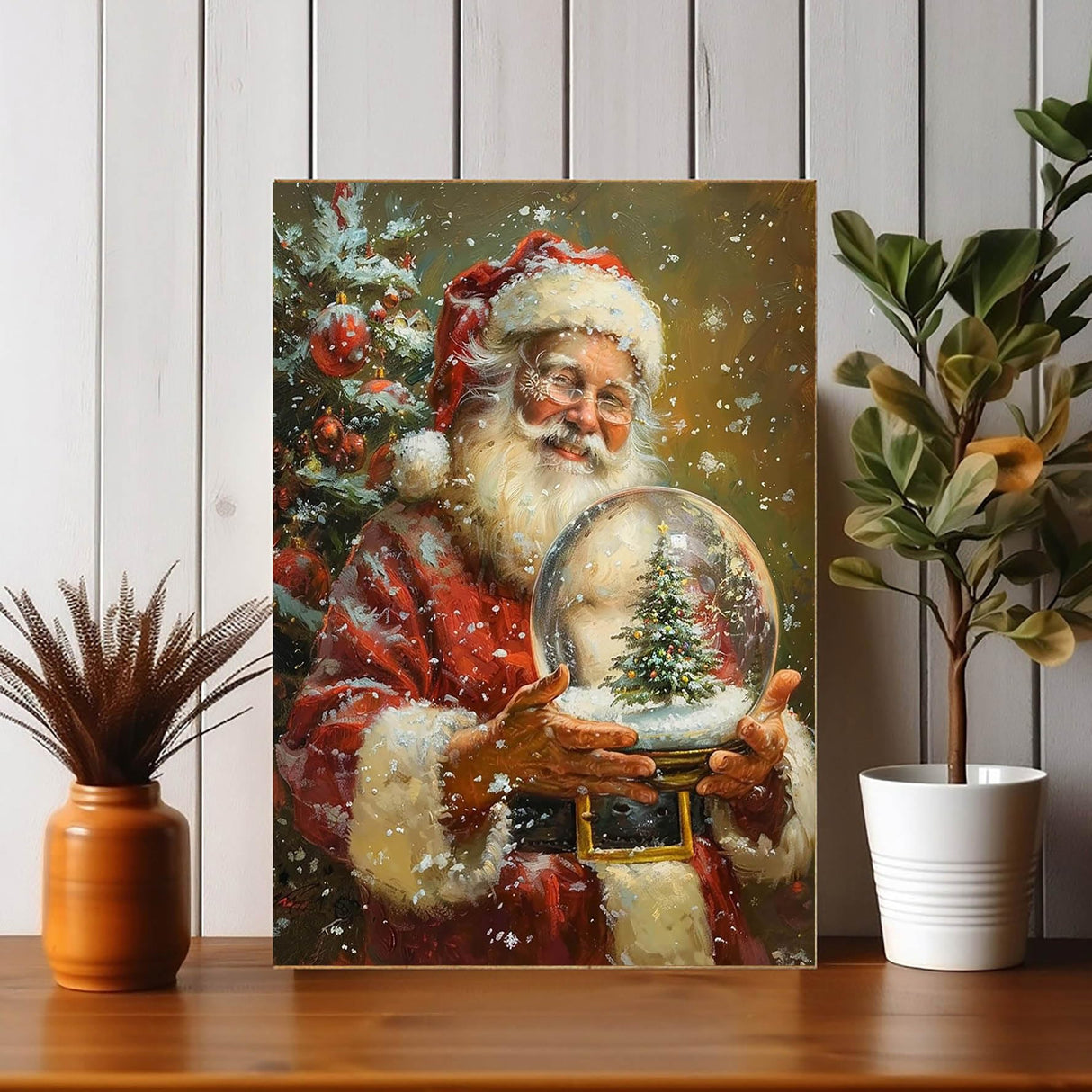 Reofrey Paint by Numbers Kit for Adults Santa Claus - 40x50cm Canvas, Christmas Paint by Number - Acrylic Paint Set - Relaxing DIY Art for Beginners & Experts - Home Wall Decoration PP1837 Reofrey