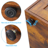 Hey-brother Cat Tree with Litter Box Enclosure, All-in-one Cat Tower for Indoor Cats with Large Hammock, Bed, Food Station, Scratching Posts, Modern Style Pet Furniture, Rustic Brown MPJ100SR Hey-brother