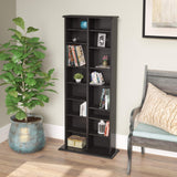 Prepac 2 Column Tall Cabinet Media Storage, 22" Wide, Black Prepac