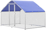Guiferland Large Metal Chicken Coop with Hexagonal Chicken Wire, Chicken Coop Run Pen for Yard with Waterproof Cover, Outdoor Large Walk-in Chicken Coops for 8 Chickens Duck Pen House Cage Run Guiferland