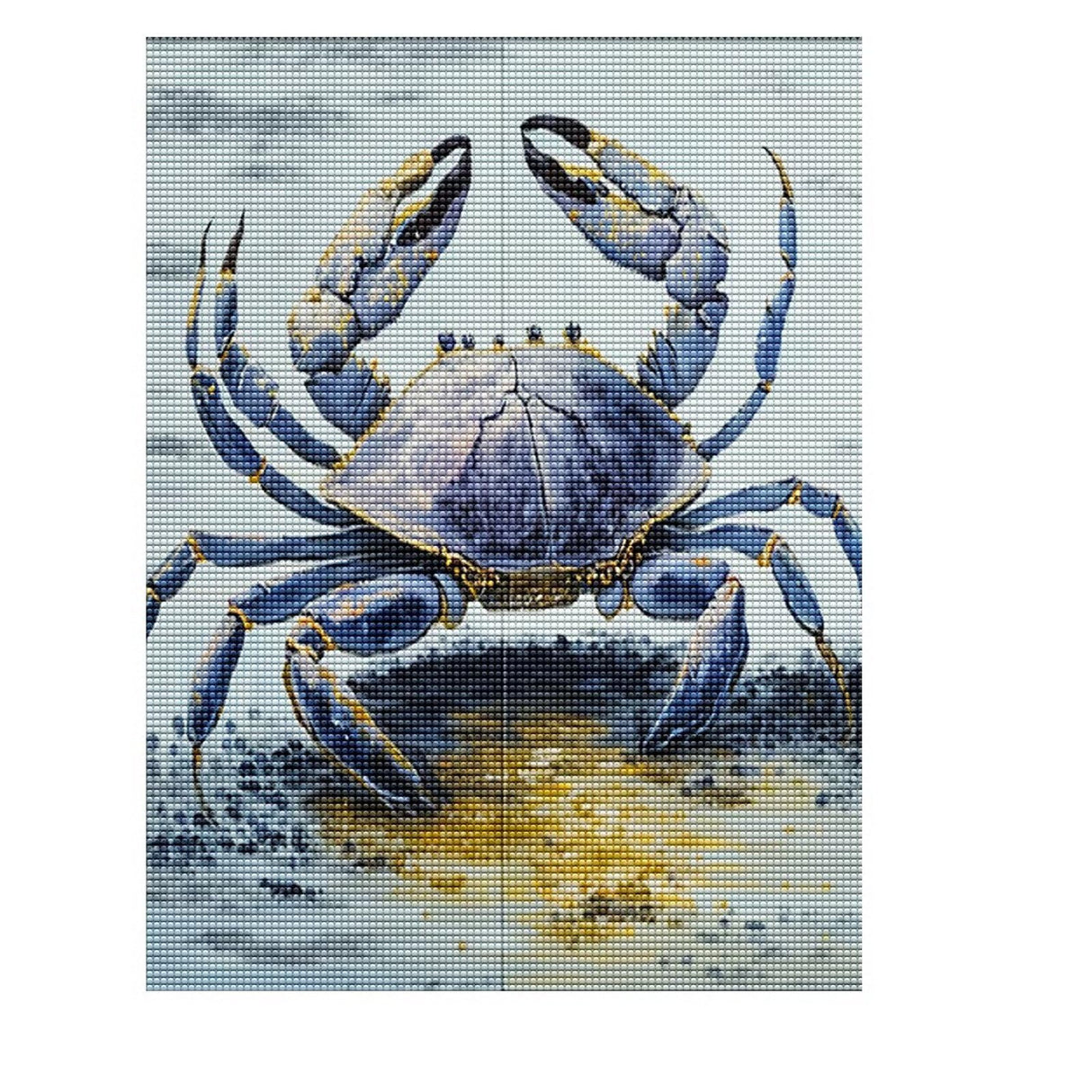 Treff Diamond Painting,Mudflat Blue Crab DIY 5D Diamond Art Painting Kits for Adults Kids Beginners,8 x 12 inches, Ideal Gifts for Family and Friends Treff