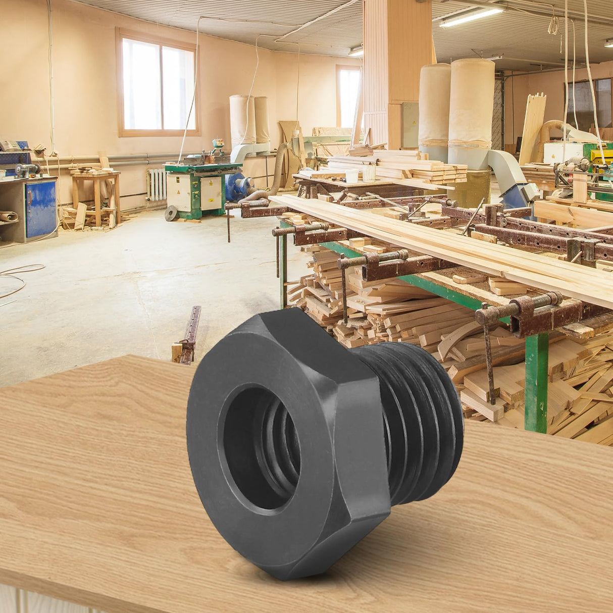 Woodworking Lathe Headstock Spindle Adapter M18X2 5 To 1 8TPI Thread Chuck Insert Adapter Turning Tool Accessories For Metal Or Wood Turning, CNC Machining PETSTIBLE