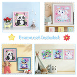 4 Pack Cartoon Diamond Art Kits for Kids, Crafts for Girls 8-12 Arts and Crafts for Kids Ages 4-8, 5D Cute Animals Diamond Art Painting for Adults Beginner, Gem Art for Home Wall Decor (6X6 inch) NANZHOO