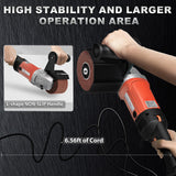 Surface Conditioning Tool 1400W, Burnishing Polishing Machine with 8 Variable Speed, Electric Handheld Stainless Steel Polisher Set, Metal Burnishing Machine Kit with Burnishing Wheel, Red GEVEELIFE