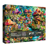 Flower Fairy Puzzle for Adults 1000 Pieces, Funny Mushroom Jigsaw Puzzle, Fantasy Colorful Butterfly Insect Puzzle BBOLDIN