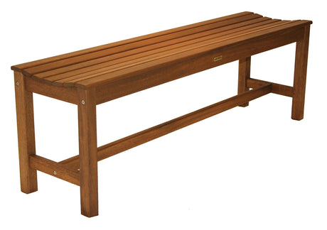 Outdoor Interiors 60404 3 Person Backless Eucalyptus Bench Outdoor Interiors