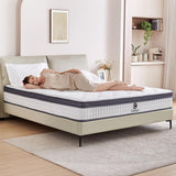 Caopu Queen Mattress, 12 inch Hybrid Mattress Queen Size in a Box, Medium Firm, Pressure Relief & Motion Isolation, Gel Memory Foam Mattress Pocket Springs, CertiPUR US Certified, 365 Nights Trial Caopu