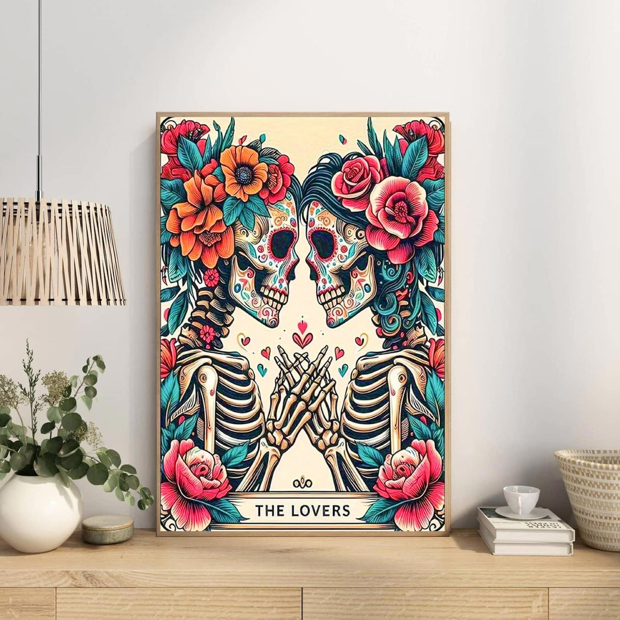 ijbnhd Skull Diamond Painting Kits for Adults 5D Valentine Diamond Art Kits for Adults Full Drill Diamond Painting Lovers Gem Art and Crafts Home Decor 12x16inch ijbnhd