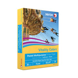 Xerox® Vitality Colors™ Multipurpose Printer Paper, Letter Paper Size, 20 Lb, 30% Recycled, Goldenrod, Ream Of 500 Sheets Xerox