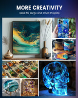 SUNLU Epoxy Resin Kit 48OZ, Crystal Clear Epoxy Resin No Bubble No Yellow, Easy to Mix 2:1 Ratio, Self Leveling Art Resin for Casting, Coating, Jewelry Making, River Table Tops, Gift(32OZ+16OZ) SUNLU