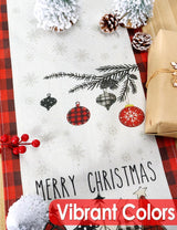 TOYPOPOR Set of 2 Christmas Table Runner, TOYPOPOR 2Pcs Buffalo Linen Christmas Trees Dining Table Runner for Xmas Holiday Seasonal Winter Decoration Indoor Outdoor Party Wedding - 72Inches TOYPOPOR